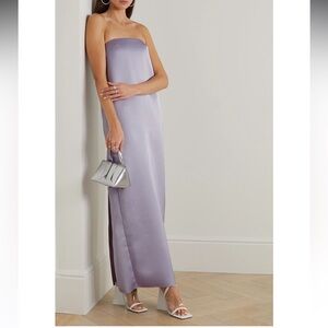 New 16ARLINGTON Blaise Strapless Duchesse Satin‎ Maxi Dress
